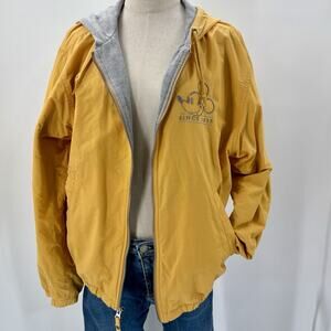 Disney Store Mickey Full Zip Jacket SM Lined Windbreaker Logo Embroidery Hood